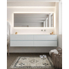 MONDIAZ VICA 200cm badmeubel clay 4 lades wastafel cloud rechts zonder kraangat SW410605 MONDIAZ VICA 200cm badmeubel clay 4 lades wastafel cloud rechts zonder kraangat SW410605