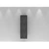 H&R badmeubelen Juice Hoge Kast - 40x35x130cm - met ronde hoeken - 3D-front - 1 deur - rechtsdraaiend - wenge SW875703