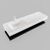 MONDIAZ ALAN 150cm badmeubel solid surface planchet urban Vrijhangende wastafel cloud links 1 kraangat kleur talc SW408762 MONDIAZ ALAN 150cm badmeubel solid surface planchet urban Vrijhangende wastafel cloud links 1 kraangat kleur talc SW408762