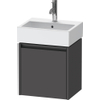 Duravit Ketho.2 Wastafelonderbouwkast - met 1 deur - 43.4x33.8x44cm rechts - met greep antraciet - grafiet mat SW772052