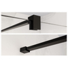 Fortifura Galeria inloopdouche verlengde stabilisatiestang 200cm los inclusief bevestigingsmaterialen - mat zwart SW927767
