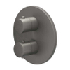 IVY Bond Partie apparente - pour Mitigeur thermostatique encastré - inverseur d’arrêt 3 voies - rosace ronde - Noir métallique brossé PVD SW1030908