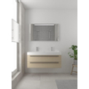 Bruynzeel Bando badmeubelset 120x45cm 2 kraangaten 1 wasbak 2 lades met spiegel met softclose Composiet natuur eiken SW383490 Bruynzeel Bando badmeubelset 120x45cm 2 kraangaten 1 wasbak 2 lades met spiegel met softclose Composiet natuur eiken SW383490