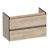 BRAUER Joy Edge meuble sous-lavabo peu profond 80 2 tiroirs softclose - sans poignées - 1 découpe pour siphon - Forest Wheat SW1201011