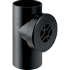 Geberit afvoer PE - fitting - toezichtstuk - 90 graden - met rond deksel - 160 SW30195