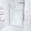 Marenza Slide Quick Fit Schuifdeur - 130x190cm - 6mm veiligheidsglas - alu profiel - anti kalk - chroom SW238227