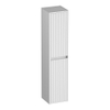 BRAUER Adore Wavy armoire haute - 160x35x35cm - 2 portes - ouvrant à gauche ou à droite - sans poignée - blanc mat SW1198520
