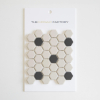 ÉCHANTILLON The Mosaic Factory London mosaique carrelage - 15x25cm - carrelage mural et de sol - Hexagone - Porcelaine White + Black Mat SW1159418