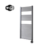 Sanicare HPW Elektrische Radiator - 111.8x60cm - 730W - wifi - thermostaat - zwart - rechtsonder - gunmetal (antraciet) SW1448057