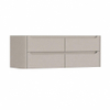 H&R Badmeubelen Juice Meuble sous lavabo - 140x45x50cm - coin gauche arrondi - 4 tiroirs - poignée intégrée - beige mat SW1490636