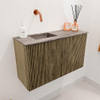 Mondiaz JOYA-DLUX 70cm toiletmeubel - kleur Dusk - Wastafel FAYE positie Links Zonder kraangat kleur Oza. SW1425973