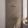 BRAUER Gold Edition ensemble de douche pluie encastré – douche de tête Ø 30 cm – bras mural courbé 40 cm – douchette bâton – avec inverseur SW925658