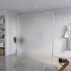 Fortifura Galeria Vrijstaande Inloopdouche - 180x200cm - glas mat - antikalk - 8mm veiligheidsglas - 2 zijwanden - 40cm - wandsteunen en hoekprofielen - hoogglans chroom SW993133