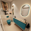 MONDIAZ TURE-DLUX Meuble toilette - 120cm - Smag - EDEN - vasque Frappe - position droite - 1 trou de robinet SW1103036
