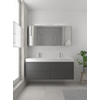 Bruynzeel Box badmeubelset 150x45cm 2 kraangaten 2 wasbakken 2 lades met spiegelkast met softclose composite grafiet SW384012 Bruynzeel Box badmeubelset 150x45cm 2 kraangaten 2 wasbakken 2 lades met spiegelkast met softclose composite grafiet SW384012