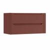 H&R Badmeubelen Juice Meuble sous vasque - 100x45x50cm - angle droit arrondi - 2 tiroirs - poignée intégrée - Terra mat SW1489243