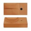 Clou Vale lave-mains - 38x19x7cm - rectangulaire - trou robinet droite - italien sable mat SW809550