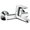Hansgrohe Focus 1 greeps wastafelkraan - opbouw - wandmontage - zonder afvoer - hoogglans chroom GA47420