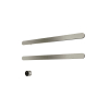 Hotbath &MORE Handdoekradiator - 80x38cm - soft square - 2 stangen - horizontaal - met schakelaar - geborsteld nikkel (RVS) SW1245811