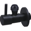 Fortifura Calvi Robinet d'arrêt d'angle - coudé - raccord mural 1/2" - raccord à compression 3/8" / 10 mm pour flexible - noir mat SW791728