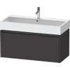 Duravit Ketho.2 Wastafelonderbouwkast - met 1 lade - 98.4x46x44cm - met greep antraciet - grafiet supermat SW771905