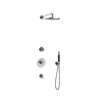 Hotbath Cobber IBS20 Ensemble de douche de tête encastré - bras de douche mural 35 cm - douche de tête ronde 20 cm - douchette à main stick - chrome SW440480