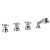 Herzbach Anais Mélangeur bain-douche 4 trous sans bec or blanc SW537053 Herzbach Anais Mélangeur bain-douche 4 trous sans bec or blanc SW537053