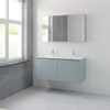 Bruynzeel Matera badmeubelset 56.5x120x50cm 2 kraangaten 2 wasbakken 4 lades met spiegelkast met softclose composite fjord groen SW384426 Bruynzeel Matera badmeubelset 56.5x120x50cm 2 kraangaten 2 wasbakken 4 lades met spiegelkast met softclose composite fjord groen SW384426