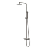 IVY Bond Ensemble de douche pluie - mural - pomme de douche medium 20 cm - douchette stick Metal black brossé PVD SW1032422