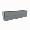 Mondiaz TENCE Meuble sous vasque - 190x45x50cm - 4 tiroirs - push to open - softclose - 2 découpes gauche et droite - Plata SW1016466
