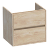 BRAUER Adore Meuble sous-lavabo - 60x46x55cm - 2 tiroirs à fermeture en douceur - sans poignée - 1 découpe pour siphon - Forest Wheat SW1198353