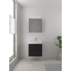Bruynzeel Box badmeubelset 60x45cm 1 kraangat 1 wasbak 2 lades met spiegelkast met softclose composite zijde zwart SW383935 Bruynzeel Box badmeubelset 60x45cm 1 kraangat 1 wasbak 2 lades met spiegelkast met softclose composite zijde zwart SW383935