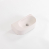 QeramiQ Pure Fontein - 40x22x12cm - glad - halfrond - zonder kraangaten - keramiek - linnen SW1449885