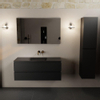 Mondiaz AIVY Ensemble de meuble - 120x45x50cm - 0 trous de robinet - 1 vasque Urban Solid surface - Centre - 2 tiroirs - avec miroir - MDF Urban SW892165