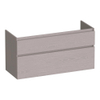 BRAUER Delight meuble sous-lavabo - 120x46x60cm - 2 tiroirs softclose - sans poignées - 1 découpe pour siphon - Timber Greige SW1199283