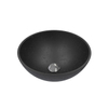 Thebalux Type Etna Vasque à poser 36x14cm sans trous rond Basalte Noir mat SW766530