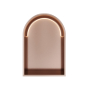 Hotbath &MORE Inbouwbox of inbouwnis Toogmodel - 30x45x10cm - met LED - IP44 - PVD - geborsteld koper SW1246503