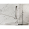 FugaFlow Eccelente Sobrado Mitigeur baignoire - avec barre curseur - douchette ronde - flexible lisse - Inox brossé SW1124000