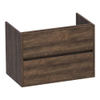 Saniclass Nexxt wastafelonderkast 80x46x55cm 2 softclose greeploze lades met 1 sifonuitsparing MFC Burned Bark SW372503 Saniclass Nexxt wastafelonderkast 80x46x55cm 2 softclose greeploze lades met 1 sifonuitsparing MFC Burned Bark SW372503