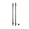 Hotbath &MORE Handdoekradiator - 38x115cm - rond - 2 stangen - verticaal - met schakelaar - geborsteld nikkel (RVS) SW1245712