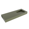 Mondiaz AVON wastafel - 120x46x12cm - wasbak rechts - zonder kraangat - army (groen) SW430132