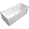 Villeroy & Boch Collaro kunststof - inbouw duobad acryl rechthoekig - 180x80x47cm gold/wit - glans wit SW354273