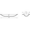 Mondiaz BIG MEDIUM Lavabo encastré - B101xH1.2cm - 1 trou de robinet - cuve au milieu - solid surface Frappe mat (Multi) SW1074693
