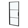 Riho Grid porte pivotante 100x200cm profil noir et verre clair SW679994