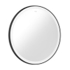 Hansgrohe Xarita Lite S miroir – rond Ø 70 cm – Éclairage LED – chauffage de miroir, à intensité variable – Noir mat SW1165134