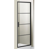 Marenza Bellini Porte de douche - 80x200cm - lignes de cadre extérieur - anti-calcaire - noir mat SW491678
