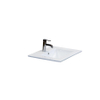 H&R Badmeubelen Enjoy Wastafel - 61x46x1.8cm - golf - keramiek wit SW235639