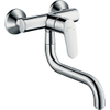 Hansgrohe Focus m41 keukenkraan - voor wandmontage - met koppelingenHOH=15cm - hoogglans chroom 0451500