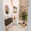 Mondiaz JOYA-DLUX 80cm toiletmeubel - kleur Shadow - Wastafel FAYE positie Midden Zonder kraangat kleur Lava. SW1422854