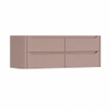 H&R Badmeubelen Juice Meuble sous vasque - 140x45x50cm - angle gauche arrondi - 4 tiroirs - poignée intégrée - strawberry SW1490575